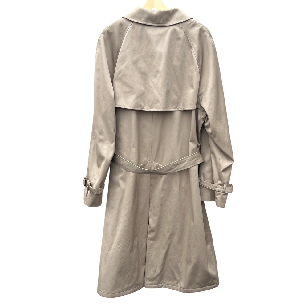 Jos A Bank Mens Tan Double Breasted Trench Coat 48L Water Resistant Old Money - Picture 2 of 10